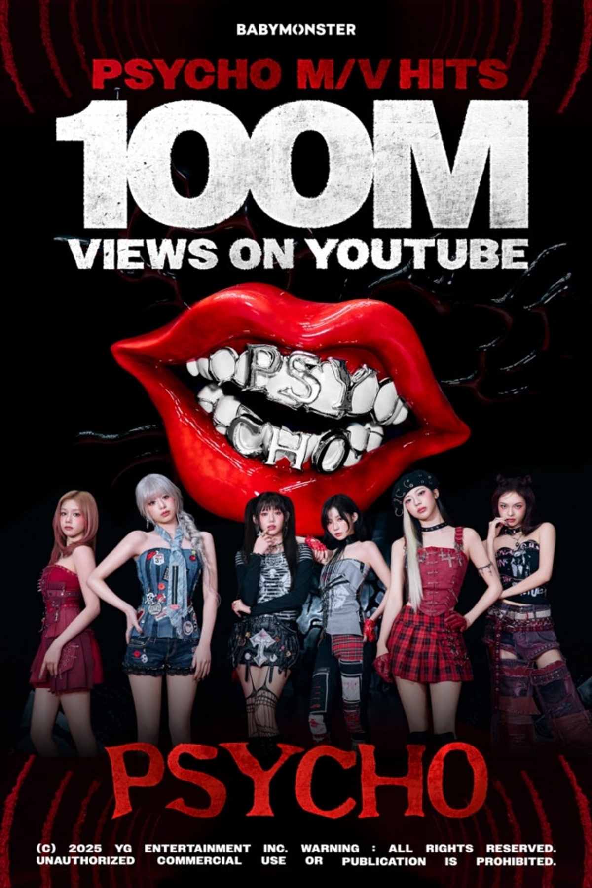Baby Monster 'PSYCHO' MV Surpasses 100 Million Views on YouTube in